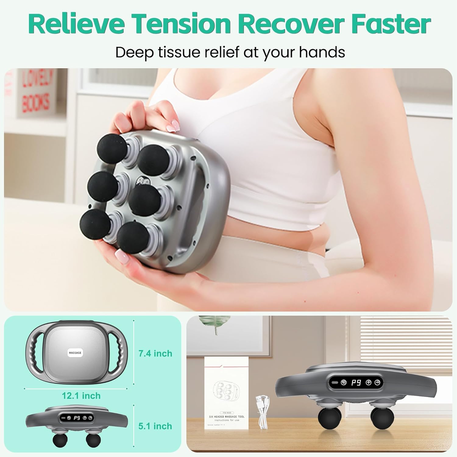 Six-Head Relaxation Massager