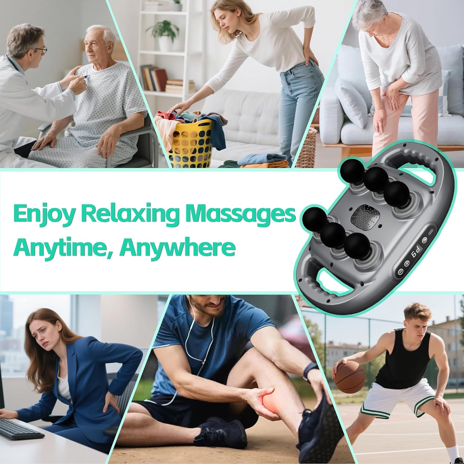Six-Head Relaxation Massager